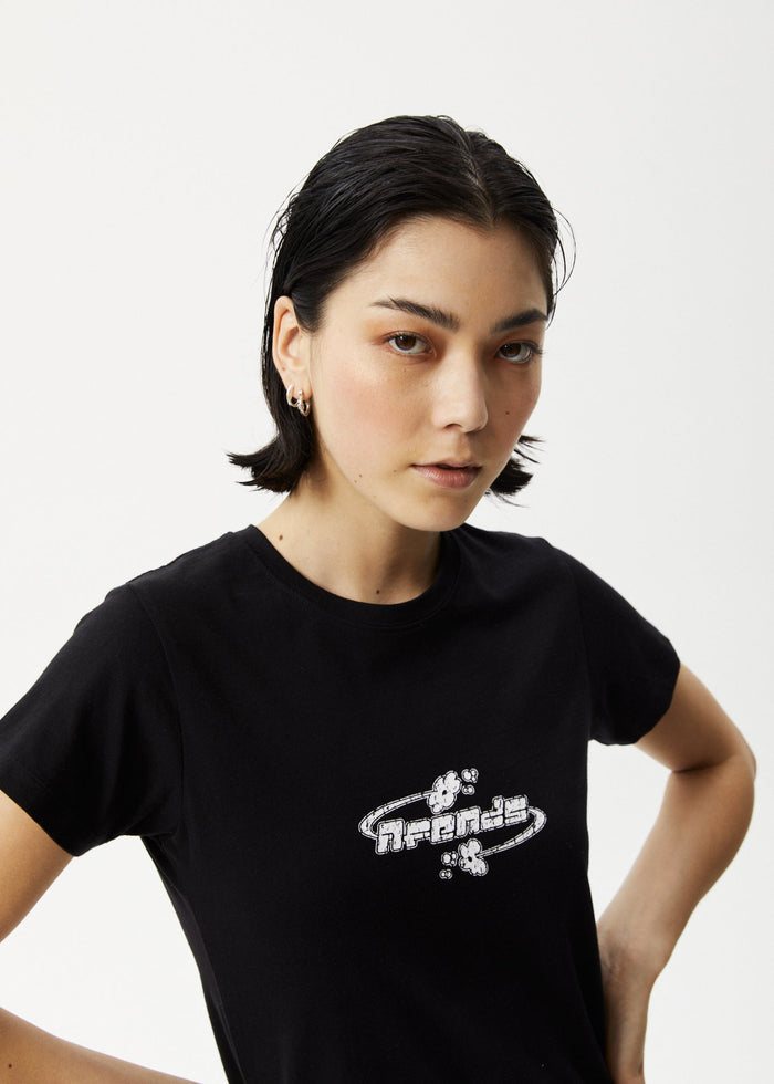 Afends Womens Surf - Baby T-Shirt - Black - Streetwear - Sustainable Fashion