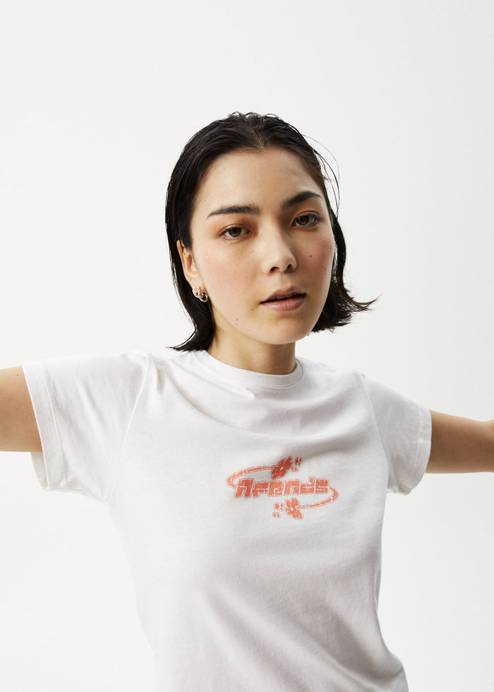 Afends Womens Surf - Baby T-Shirt - White - Streetwear - Sustainable Fashion