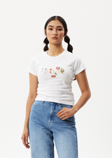 AFENDS Womens Sweet State - Baby T-Shirt - White - Afends womens sweet state   baby t shirt   white   streetwear   sustainable fashion