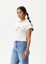 AFENDS Womens Sweet State - Baby T-Shirt - White - Afends womens sweet state   baby t shirt   white   streetwear   sustainable fashion