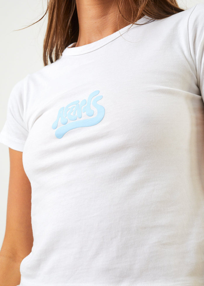 Afends Womens Toosie - Recycled Baby T-Shirt - White - Streetwear - Sustainable Fashion