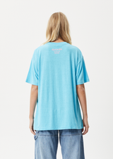 AFENDS Womens Vise Slay - Oversized Graphic Tee - Vivid Blue - Afends womens vise slay   oversized graphic tee   vivid blue   streetwear   sustainable fashion