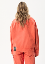 Afends Unisex Innie - Unisex Organic Denim Jacket - Faded Orange - Afends unisex innie   unisex organic denim jacket   faded orange   streetwear   sustainable fashion