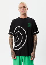 Afends Unisex Spiral - Unisex Hemp Boxy T-Shirt - Black - Afends unisex spiral   unisex hemp boxy t shirt   black   streetwear   sustainable fashion