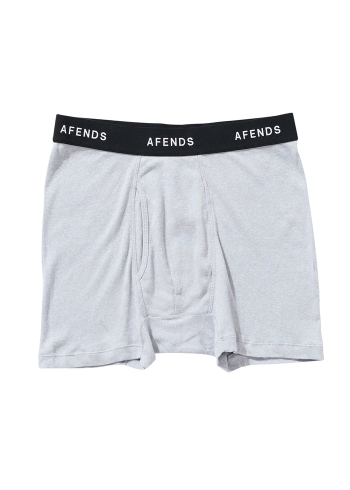 Afends Mens Absolute - Hemp Boxer Briefs - Grey - Streetwear - Sustainable Fashion