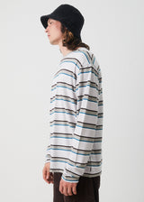 Afends Mens THC - Hemp Stripe Long Sleeve Tee - Desert - Afends mens thc   hemp stripe long sleeve tee   desert   streetwear   sustainable fashion