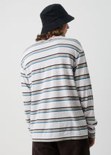AFENDS Mens THC - Hemp Stripe Long Sleeve Tee - Desert - Afends mens thc   hemp stripe long sleeve tee   desert   streetwear   sustainable fashion