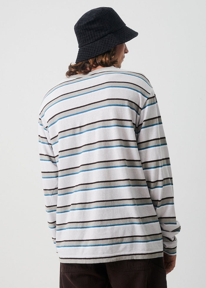 Afends Mens THC - Hemp Stripe Long Sleeve Tee - Desert - Streetwear - Sustainable Fashion