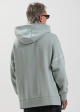 Afends Unisex Boundary - Unisex Organic Hoodie - Smoke Green - Afends unisex boundary   unisex organic hoodie   smoke green   streetwear   sustainable fashion
