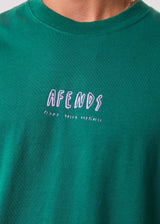Afends Unisex Plant Based Happiness - Unisex Recycled T-Shirt - Forest - Afends unisex plant based happiness   unisex recycled t shirt   forest   streetwear   sustainable fashion