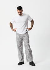 Afends Mens Cadet Pablo - Organic Denim Baggy Jeans - Camo - Afends mens cadet pablo   organic denim baggy jeans   camo   streetwear   sustainable fashion
