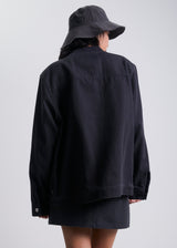Afends Unisex Mass - Unisex Organic Canvas Jacket  - Charcoal - Afends unisex mass   unisex organic canvas jacket    charcoal   streetwear   sustainable fashion