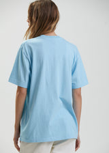 Afends Mens Reynolds - Unisex Organic Retro T-Shirt - Sky Blue - Afends mens reynolds   unisex organic retro t shirt   sky blue   streetwear   sustainable fashion