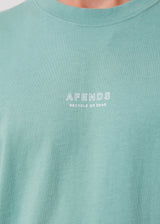 Afends Mens Misprint - Recycled Retro T-Shirt - Sage - Afends mens misprint   recycled retro t shirt   sage   streetwear   sustainable fashion