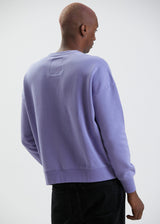 Afends Mens Misprint - Recycled Crew Neck Jumper  - Violet - Afends mens misprint   recycled crew neck jumper    violet   streetwear   sustainable fashion