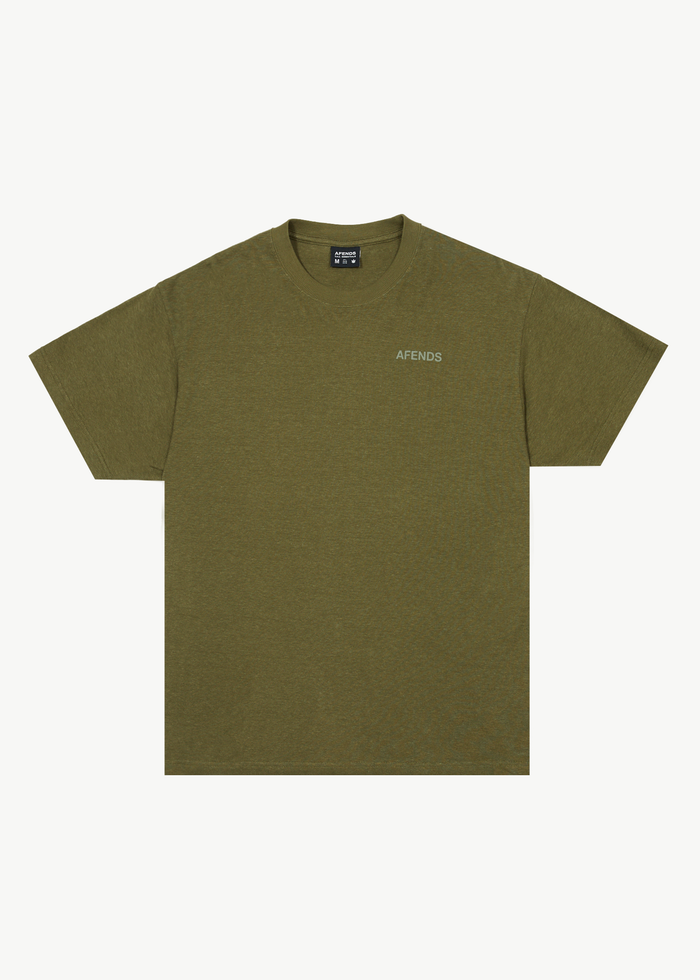 Afends Staple - Hemp Boxy Fit Tee - Military - Streetwear - Sustainable Fashion