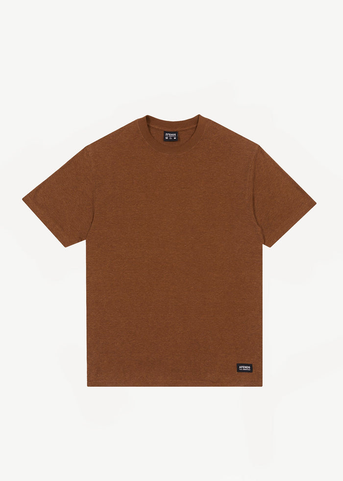 Afends Mens Classic - Hemp Retro T-Shirt - Toffee - Streetwear - Sustainable Fashion