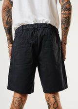 Afends Mens Chess Club - Hemp Relaxed Shorts - Black - Afends mens chess club   hemp relaxed shorts   black   streetwear   sustainable fashion