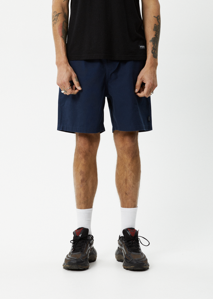 Afends Mens Ninety Eights - Recycled Oversized Short - Navy - Streetwear - Sustainable Fashion