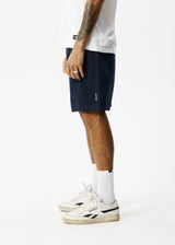 Afends Mens Ninety Eights - Recycled Oversized Short - Navy - Afends mens ninety eights   recycled oversized short   navy   streetwear   sustainable fashion