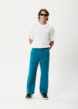 Afends Mens Pablo - Recycled Baggy Pants - Azure - Afends mens pablo   recycled baggy pants   azure   streetwear   sustainable fashion