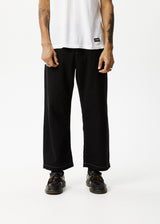 Afends Mens Pablo - Recycled Baggy Pants - Black - Afends mens pablo   recycled baggy pants   black   streetwear   sustainable fashion