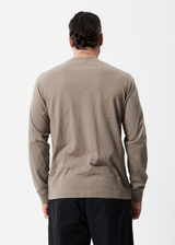 Afends Mens Credits - Recycled Long Sleeve T-Shirt - Beechwood - Afends mens credits   recycled long sleeve t shirt   beechwood   streetwear   sustainable fashion