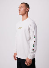 Afends Mens Mushy - Recycled Long Sleeve Graphic T-Shirt - Off White - Afends mens mushy   recycled long sleeve graphic t shirt   off white   streetwear   sustainable fashion