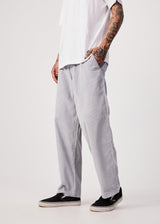 Afends Mens Louie - Organic Corduroy Baggy Pants - Grey - Afends mens louie   organic corduroy baggy pants   grey   streetwear   sustainable fashion