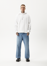 Afends Mens Credits - Recycled Hoodie - White - Afends mens credits   recycled hoodie   white   streetwear   sustainable fashion