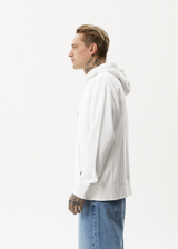 Afends Mens Credits - Recycled Hoodie - White - Afends mens credits   recycled hoodie   white   streetwear   sustainable fashion