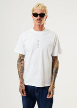 Afends Mens Machine - Recycled Retro T-Shirt - White - Afends mens machine   recycled retro t shirt   white   streetwear   sustainable fashion
