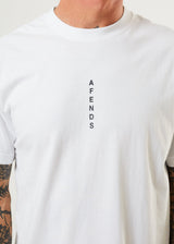 Afends Mens Machine - Recycled Retro T-Shirt - White - Afends mens machine   recycled retro t shirt   white   streetwear   sustainable fashion