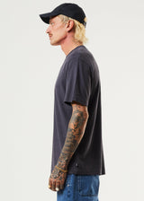 Afends Mens Overlay - Hemp Retro T-Shirt - Charcoal - Afends mens overlay   hemp retro t shirt   charcoal   streetwear   sustainable fashion