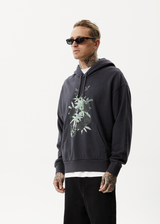 Afends Mens Build It - Hemp Graphic Hoodie - Charcoal - Afends mens build it   hemp graphic hoodie   charcoal   streetwear   sustainable fashion