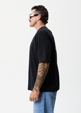 Afends Mens Metal - Recycled Oversized T-Shirt - Black - Afends mens metal   recycled oversized t shirt   black   streetwear   sustainable fashion
