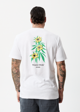 Afends Mens Beautiful Weeds - Hemp Retro Graphic T-Shirt - White - Afends mens beautiful weeds   hemp retro graphic t shirt   white   streetwear   sustainable fashion