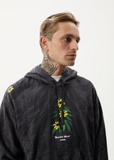 AFENDS Mens Beautiful Weeds - Hemp Graphic Hoodie - Black - Afends mens beautiful weeds   hemp graphic hoodie   black   streetwear   sustainable fashion