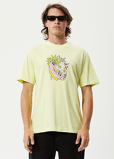 Afends Mens Big Talk - Recycled Oversized Graphic T-Shirt - Citron - Afends mens big talk   recycled oversized graphic t shirt   citron   streetwear   sustainable fashion