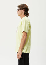 Afends Mens Big Talk - Recycled Oversized Graphic T-Shirt - Citron - Afends mens big talk   recycled oversized graphic t shirt   citron   streetwear   sustainable fashion