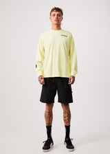 Afends Mens Millions - Recycled Long Sleeve T-Shirt - Citron - Afends mens millions   recycled long sleeve t shirt   citron   streetwear   sustainable fashion