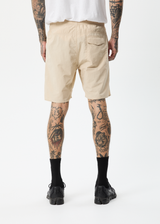 Afends Mens Baywatch Misprint - Elastic Waist Shorts - Bone - Afends mens baywatch misprint   elastic waist shorts   bone   streetwear   sustainable fashion