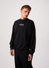 Afends Mens Spaced - Recycled Crew Neck Jumper - Black - Afends mens spaced   recycled crew neck jumper   black   streetwear   sustainable fashion