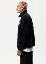 Afends Mens Nobody - Recycled Fleece Pullover - Black - Afends mens nobody   recycled fleece pullover   black   streetwear   sustainable fashion