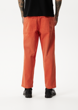 Afends Mens Louie - Organic Denim Wide Leg Jeans - Faded Orange - Afends mens louie   organic denim wide leg jeans   faded orange   streetwear   sustainable fashion