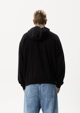 AFENDS Mens Vortex - Hoodie - Black - Afends mens vortex   hoodie   black   streetwear   sustainable fashion