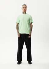 Afends Mens Horizon - Hemp Retro T-Shirt - Lime Green - Afends mens horizon   hemp retro t shirt   lime green   streetwear   sustainable fashion