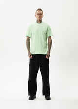 Afends Mens Horizon - Hemp Retro T-Shirt - Lime Green - Afends mens horizon   hemp retro t shirt   lime green   streetwear   sustainable fashion