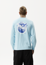 Afends Mens Spiral - Recycled Long Sleeve Graphic T-Shirt - Sky Blue - Afends mens spiral   recycled long sleeve graphic t shirt   sky blue   streetwear   sustainable fashion