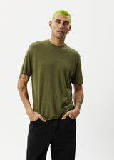 Afends Mens Classic - Hemp Retro T-Shirt - Military - Afends mens classic   hemp retro t shirt   military   streetwear   sustainable fashion